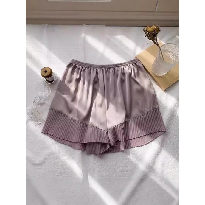 Pants anti-glare female summer can be worn outside the thin section of breathable loose ice silk bottoms shorts ruffled lace does not roll edge