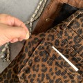 Double-button fashionable fashionable leopard print spicy girl denim shorts female fall new Slim stretch versatile hot pants Double-button fashionable fashionable leopard print spicy girl denim shorts female fall new Slim stretch versatile hot pants