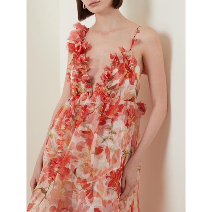New spring and summer strapless V-neck women's halter print fairy long temperament evening dresses New spring and summer strapless V-neck women's halter print fairy long temperament evening dresses