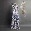 Summer New Boho Vacation Style Strappy Lolita Big Swing Dress Printed