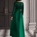 New sequins temperament commuter solid color mid-waist beaded host banquet dress evening dresses New sequins temperament commuter solid color mid-waist beaded host banquet dress evening dresses