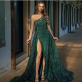 2025 Spring and Summer New Women's Slant Shoulder Split Long Dress Toast Dress Dress Sequins Sling Evening Gowns 2025 Spring and Summer New Women's Slant Shoulder Split Long Dress Toast Dress Dress Sequins Sling Evening Gowns
