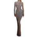New women's independent station dress hollow strapless bustier Slim mesh sequin dresses New women's independent station dress hollow strapless bustier Slim mesh sequin dresses