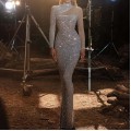 New women's independent station dress hollow strapless bustier Slim mesh sequin dresses New women's independent station dress hollow strapless bustier Slim mesh sequin dresses