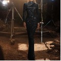 New women's independent station dress hollow strapless bustier Slim mesh sequin dresses New women's independent station dress hollow strapless bustier Slim mesh sequin dresses