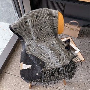 2025 fall and winter new love bird's nest scarf fashion wild thickened warm two-sided shawl