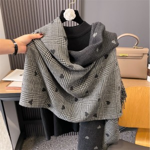 2025 fall and winter new love bird's nest scarf fashion wild thickened warm two-sided shawl