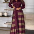 Autumn and winter new Europe and the United States trend of fashion long-sleeved ladies shirt dress suit