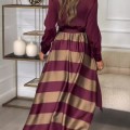 Autumn and winter new Europe and the United States trend of fashion long-sleeved ladies shirt dress suit