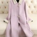 Fall and winter new double-sided tweed cashmere coat women in long fashion loose wool tweed jacket Fall and winter new double-sided tweed cashmere coat women in long fashion loose wool tweed jacket
