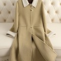 Fall and winter new double-sided tweed cashmere coat women in long fashion loose wool tweed jacket Fall and winter new double-sided tweed cashmere coat women in long fashion loose wool tweed jacket