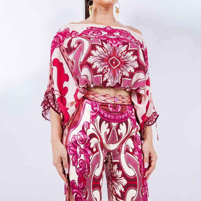Fall new European and American women's temperament commuter printing long-sleeved strapless fashion suit female