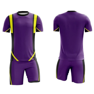 Sportswear 100% polyester soccer jerseys wholesale price half sleeve solid color sweatshirt and shorts