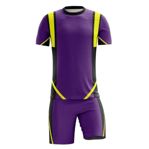Sportswear 100% polyester soccer jerseys wholesale price half sleeve solid color sweatshirt and shorts