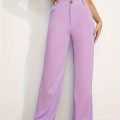 New spring, autumn and summer female solid color high waist draping comfortable casual Slim through New spring, autumn and summer female solid color high waist draping comfortable casual Slim through