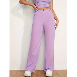 New spring, autumn and summer female solid color high waist draping comfortable casual Slim through
