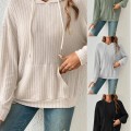 2025 Spring and Autumn New Solid Color Retro Fashion Hoodie Versatile Loose and Premium Women's Hoodie 2025 Spring and Autumn New Solid Color Retro Fashion Hoodie Versatile Loose and Premium Women's Hoodie