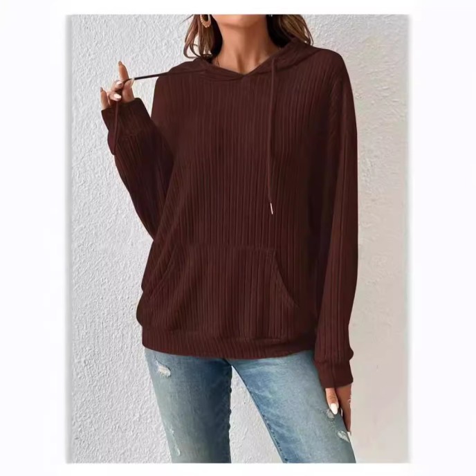2025 Spring and Autumn New Solid Color Retro Fashion Hoodie Versatile Loose and Premium Women's Hoodie 2025 Spring and Autumn New Solid Color Retro Fashion Hoodie Versatile Loose and Premium Women's Hoodie