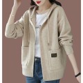 [Special Offers] Hooded sweater cardigan jacket for women's autumn wear 2025 new style fashionable outer zipper hooded knitted sweater top