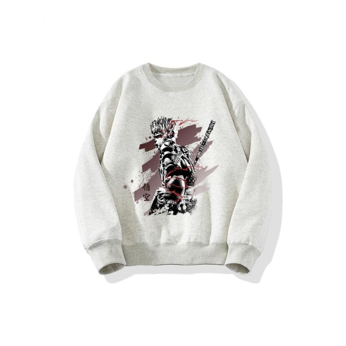 [Hot Sale]Wukong Monkey King China-Chic round neck pullover sweater men's and women's long sleeved blouses