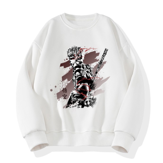 [Hot Sale]Wukong Monkey King China-Chic round neck pullover sweater men's and women's long sleeved blouses