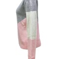 [Special Offers]Sweater autumn winter contrasting round neck pullover with hollow out slim fit long sleeved thin design