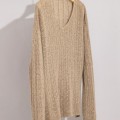 [New Product Launch] Cashmere sweater with crystal inlay for women, loose V-neck versatile base shirt, long sleeved sweater, autumn and winter coat