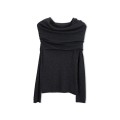 [Special Offers] Gentle style one shoulder Yangtze yarn knitted sweater for women in autumn, slim fit, high-end feeling, pleated off shoulder top