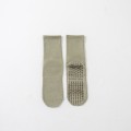 Yoga socks, mid tube socks, pure cotton anti slip silicone indoor fitness Pilates women's long socks, sports socks