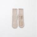 Yoga socks, mid tube socks, pure cotton anti slip silicone indoor fitness Pilates women's long socks, sports socks
