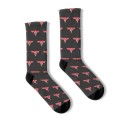 Flat needle double black heel socks breathable sports socks for men and women can wear pink Flat needle double black heel socks breathable sports socks for men and women can wear pink
