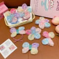 Colorful sequins cute sun flower hair rope ponytail rubber band