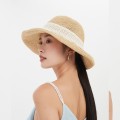 Hand-woven solid crocheted straw hat summer outdoor sun protection foldable sun hat leisure beach fisherman's hat Hand-woven solid crocheted straw hat summer outdoor sun protection foldable sun hat leisure beach fisherman's hat