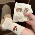 Autumn and winter cartoon flocking socks cute college style Autumn and winter cartoon flocking socks cute college style