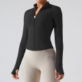 New zippered long sleeved yoga jacket, quick drying and slimming yoga suit, women's running, fitness and sports top New zippered long sleeved yoga jacket, quick drying and slimming yoga suit, women's running, fitness and sports top