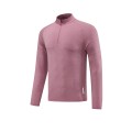 Men's long sleeved quick drying clothes, outdoor fitness training clothes, high elasticity semi open zipper sports T-shirt, running shirt Men's long sleeved quick drying clothes, outdoor fitness training clothes, high elasticity semi open zipper sports T-shirt, running shirt