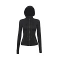 Autumn/Winter Yoga Suit Women's Hooded Jacket Sports Quick Drying Coat Slim Fit Long sleeved Sports Suit Top Equipment Fitness Suit Autumn/Winter Yoga Suit Women's Hooded Jacket Sports Quick Drying Coat Slim Fit Long sleeved Sports Suit Top Equipment Fitness Suit