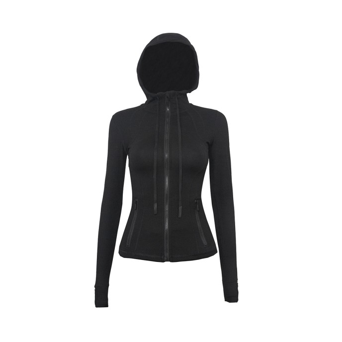 Autumn/Winter Yoga Suit Women's Hooded Jacket Sports Quick Drying Coat Slim Fit Long sleeved Sports Suit Top Equipment Fitness Suit Autumn/Winter Yoga Suit Women's Hooded Jacket Sports Quick Drying Coat Slim Fit Long sleeved Sports Suit Top Equipment Fitness Suit