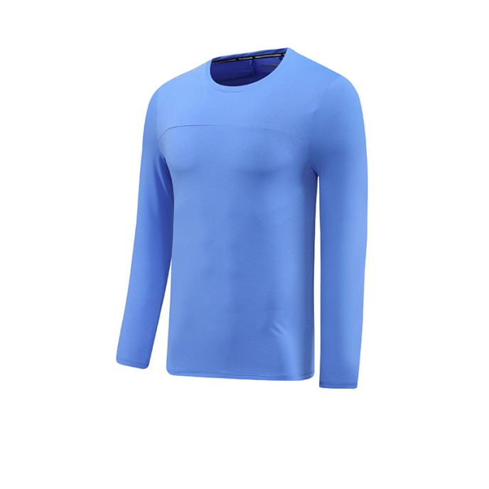 Quick drying clothes, long sleeved T-shirts, men's training clothes, fitness running sports tops, moisture wicking and sweat wicking outdoor base shirts