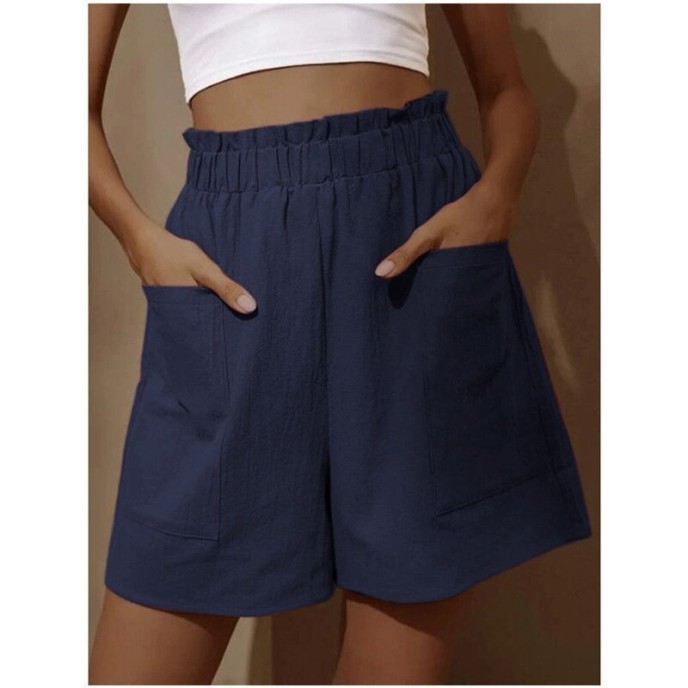 2025 New Women's Cotton and Linen Pod High Waist Shorts Fashion Wide Leg Casual Shorts 2025 New Women's Cotton and Linen Pod High Waist Shorts Fashion Wide Leg Casual Shorts