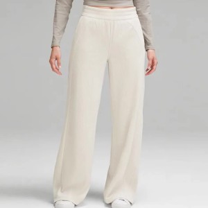 New fall and winter corduroy loose flat alternate casual yoga pants flared pants mid-waist wide leg pants