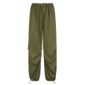 New European and American Spicy Girl Workwear Elastic Strap Drawstring Fashion Low Waist Wide Leg Casual Pants New European and American Spicy Girl Workwear Elastic Strap Drawstring Fashion Low Waist Wide Leg Casual Pants