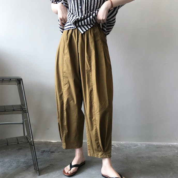 Elastic waist wide leg pants for women's thin Korean version loose new lazy casual pants Elastic waist wide leg pants for women's thin Korean version loose new lazy casual pants