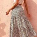 2025 New Floral High Waist A-Line Pleated Chiffon Half-Body Skirt 2025 New Floral High Waist A-Line Pleated Chiffon Half-Body Skirt