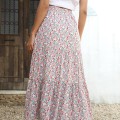 2025 New Floral High Waist A-Line Pleated Chiffon Half-Body Skirt 2025 New Floral High Waist A-Line Pleated Chiffon Half-Body Skirt