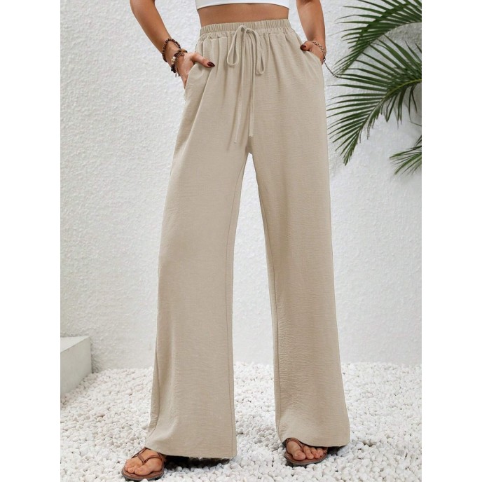 2025 Women's Autumn New Loose Versatile Solid Color Drag Floor Wide Leg Pants Casual Pants 2025 Women's Autumn New Loose Versatile Solid Color Drag Floor Wide Leg Pants Casual Pants