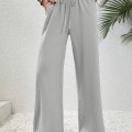 2025 Women's Autumn New Loose Versatile Solid Color Drag Floor Wide Leg Pants Casual Pants 2025 Women's Autumn New Loose Versatile Solid Color Drag Floor Wide Leg Pants Casual Pants