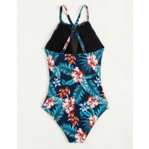 Print One Piece Large Size Swimwear Plus Size