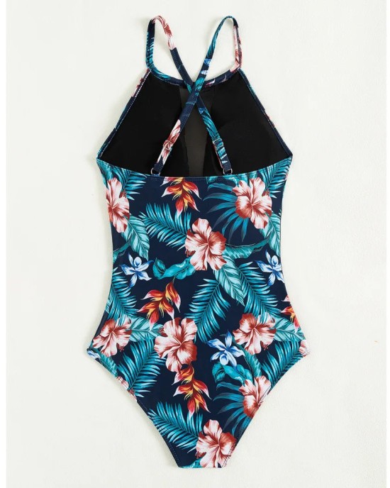 Print One Piece Large Size Swimwear Plus Size