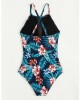 Print One Piece Large Size Swimwear Plus Size